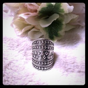 NWT Boho Embellished Silver Plated Ring